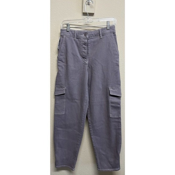 Aritzia Wilfred Free Modern Cargo Pant GD Purple Button Fly Size 4 NEW - Picture 12 of 12